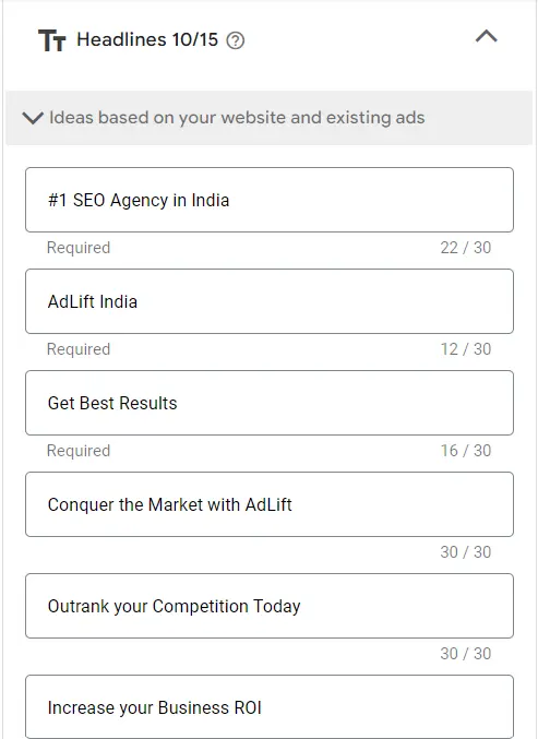 CTA (Ad Copy Optimization)