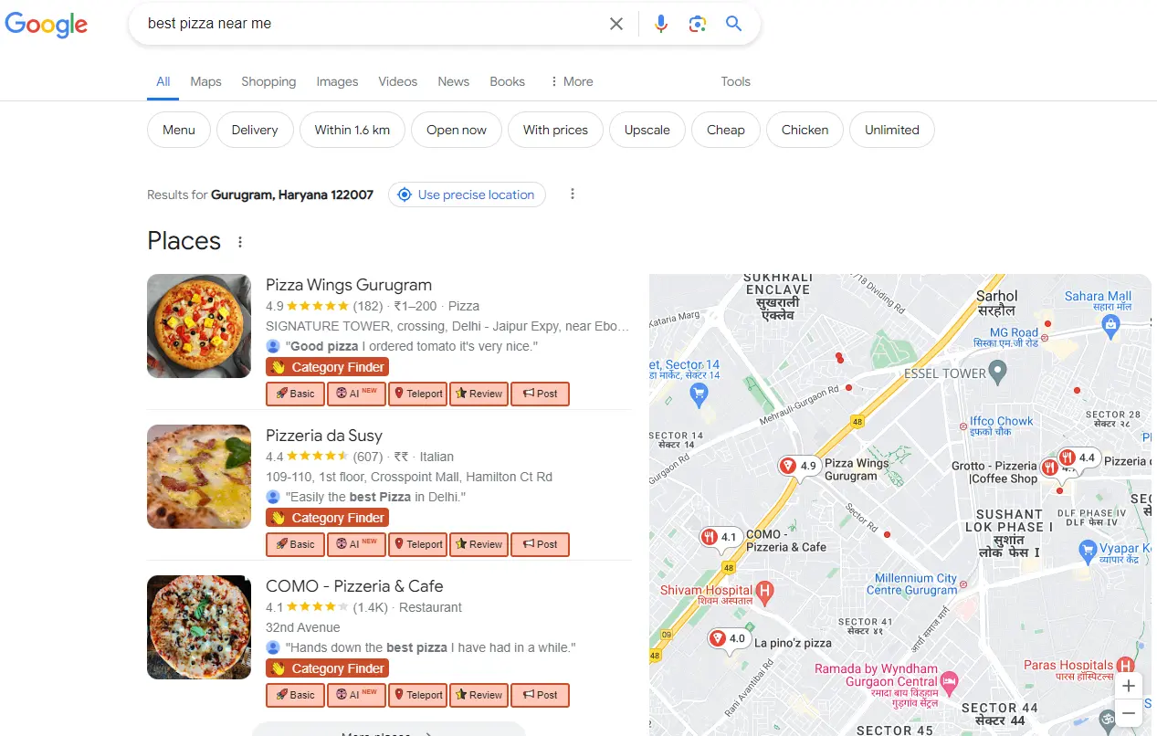 best pizza near me local seo